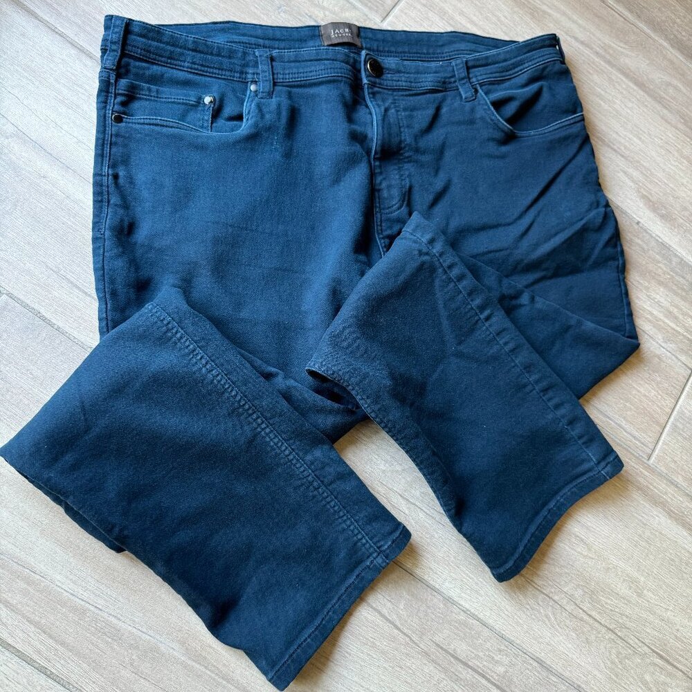 JACHS New York Men’s Navy Casual Pants – Size 40x32 – Classic Fit